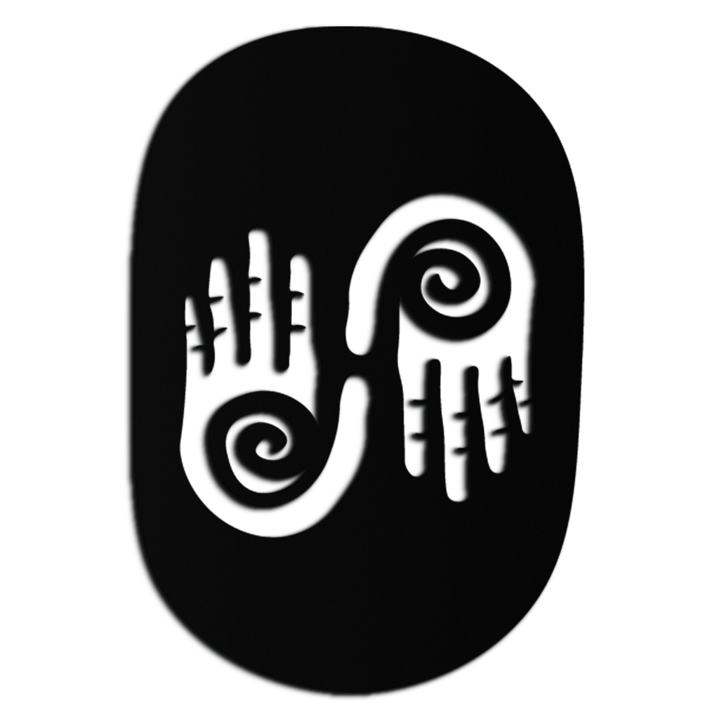 Modern Black Steel Wall Art - 3D Spiral Hands Abstract Decor