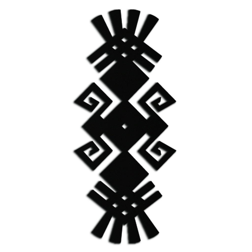 Black Steel Tribal Ethnic Metal Wall Art - Geometric Abstract Bohemian Matte Finish