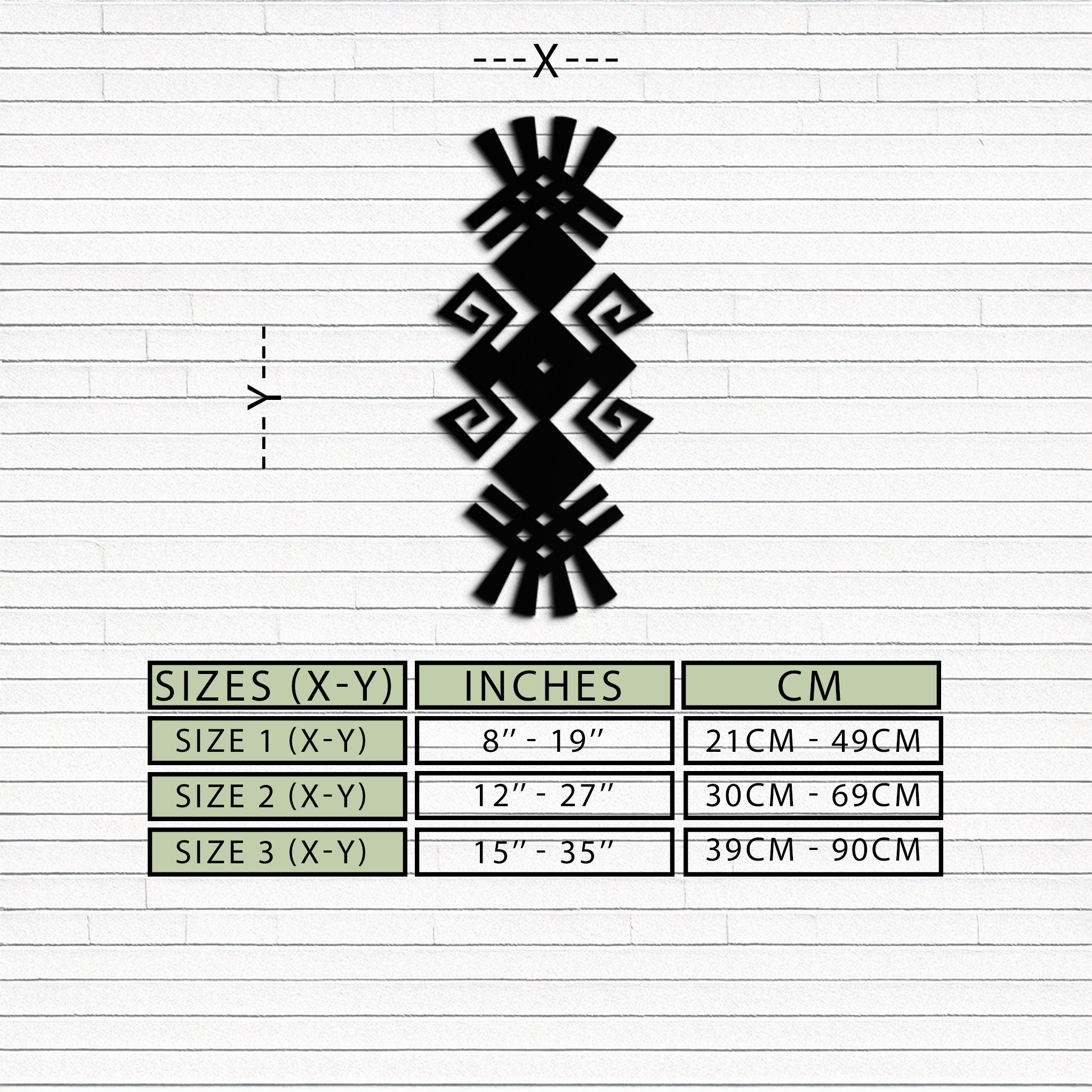Black Steel Tribal Ethnic Metal Wall Art - Geometric Abstract Bohemian Matte Finish