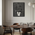 Metal Wall Art Elegant Woman Face Contemporary Steel Silhouette