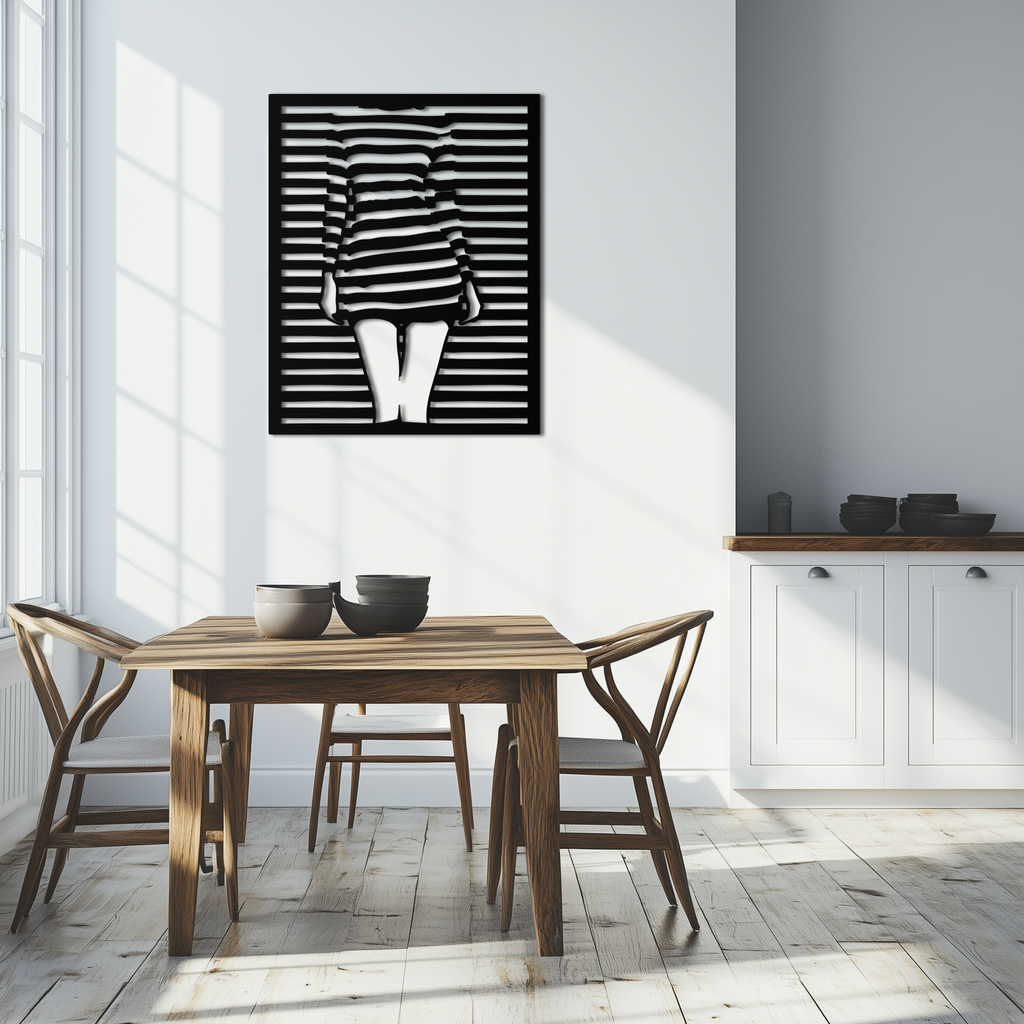 Metal Wall Art Elegant Woman Face Contemporary Steel Silhouette