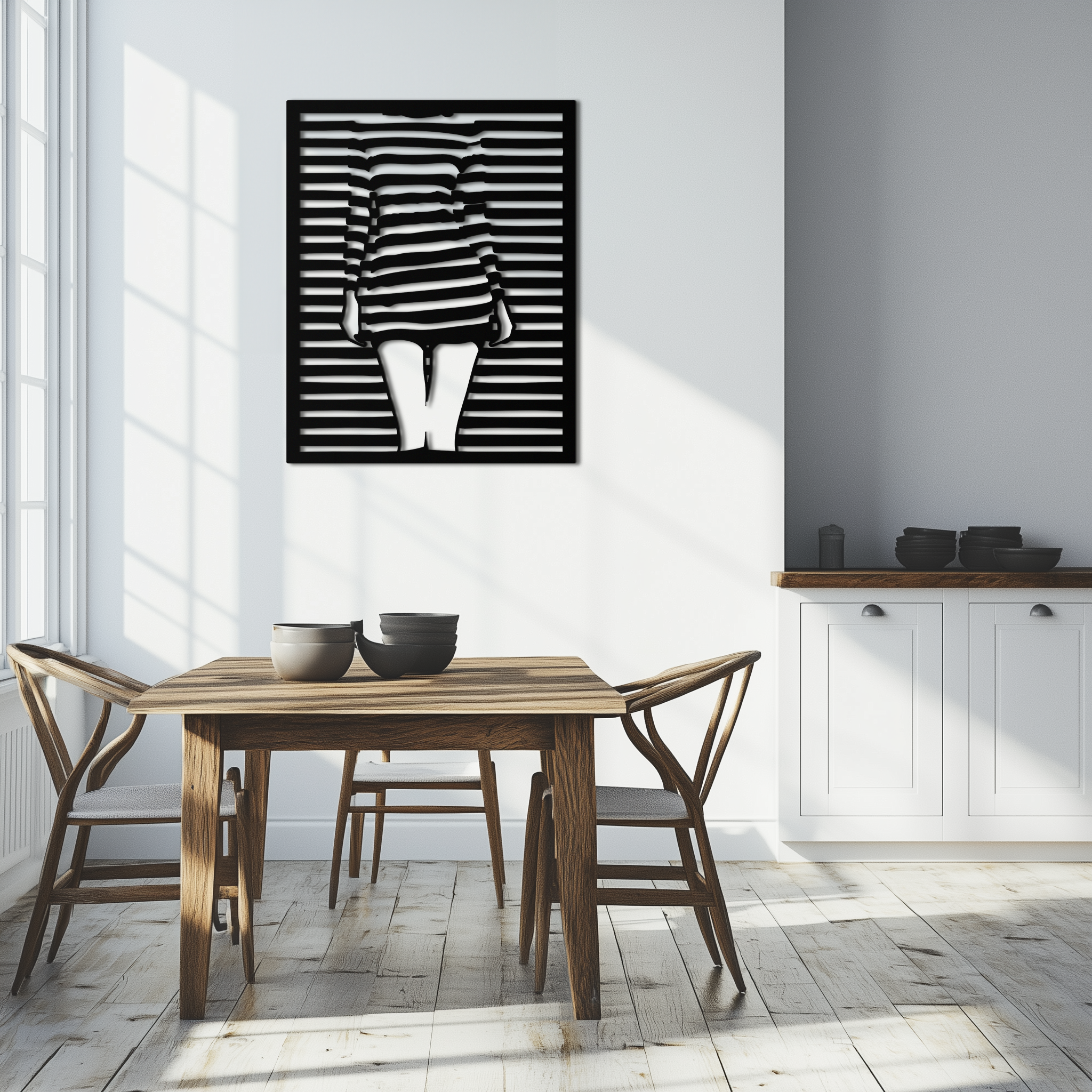 Metal Wall Art Elegant Woman Face Contemporary Steel Silhouette