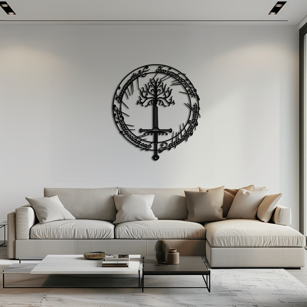 Steel Silhouette Wall Art - Lord of the Rings Fantasy Decor