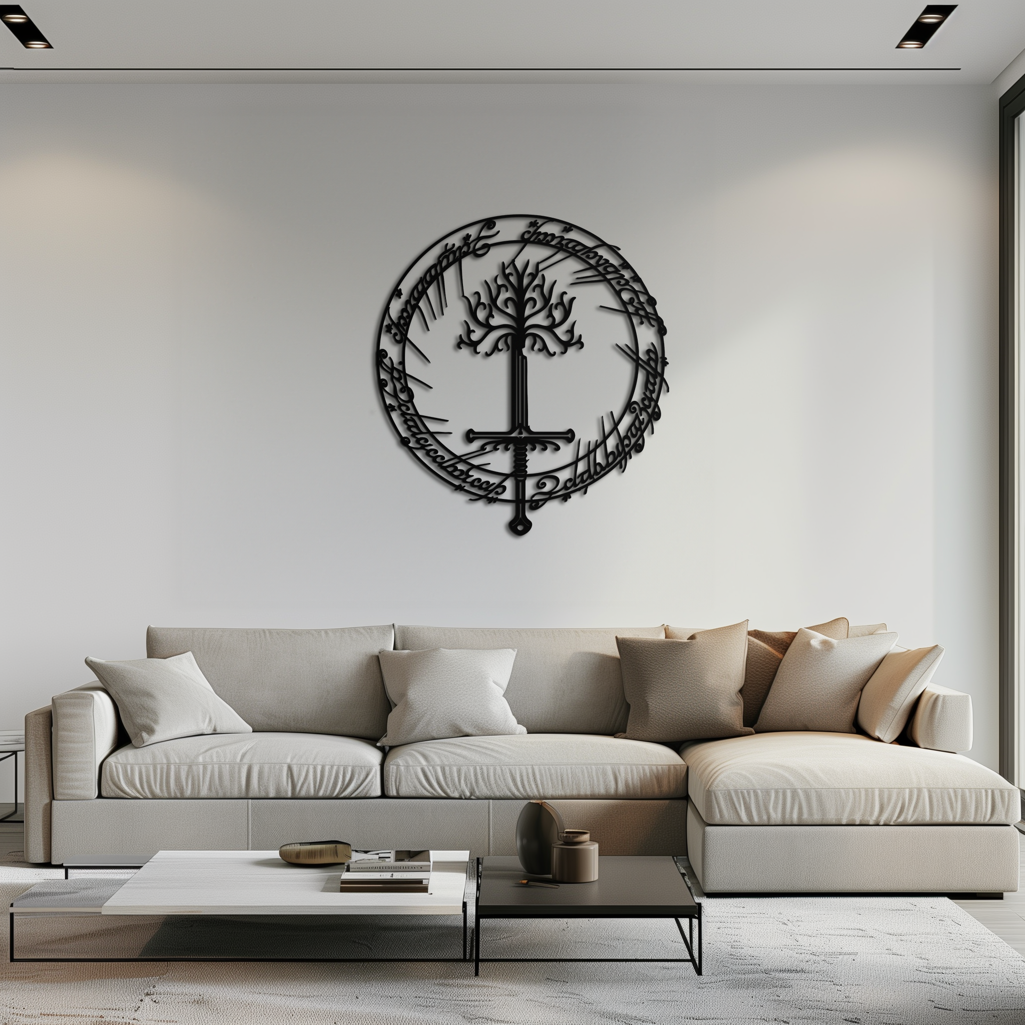 Steel Silhouette Wall Art - Lord of the Rings Fantasy Decor