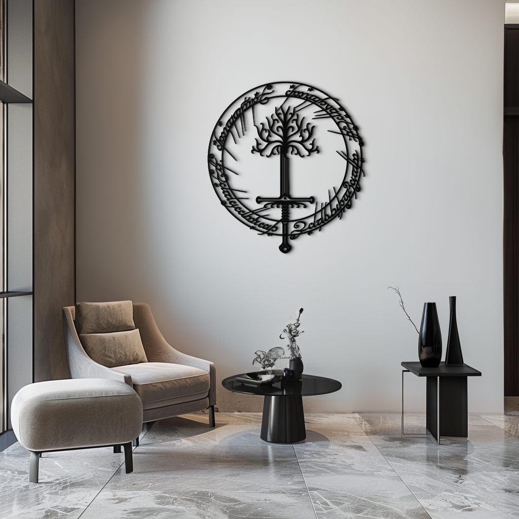 Steel Silhouette Wall Art - Lord of the Rings Fantasy Decor