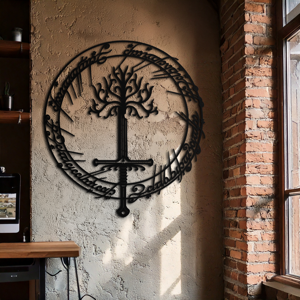 Steel Silhouette Wall Art - Lord of the Rings Fantasy Decor