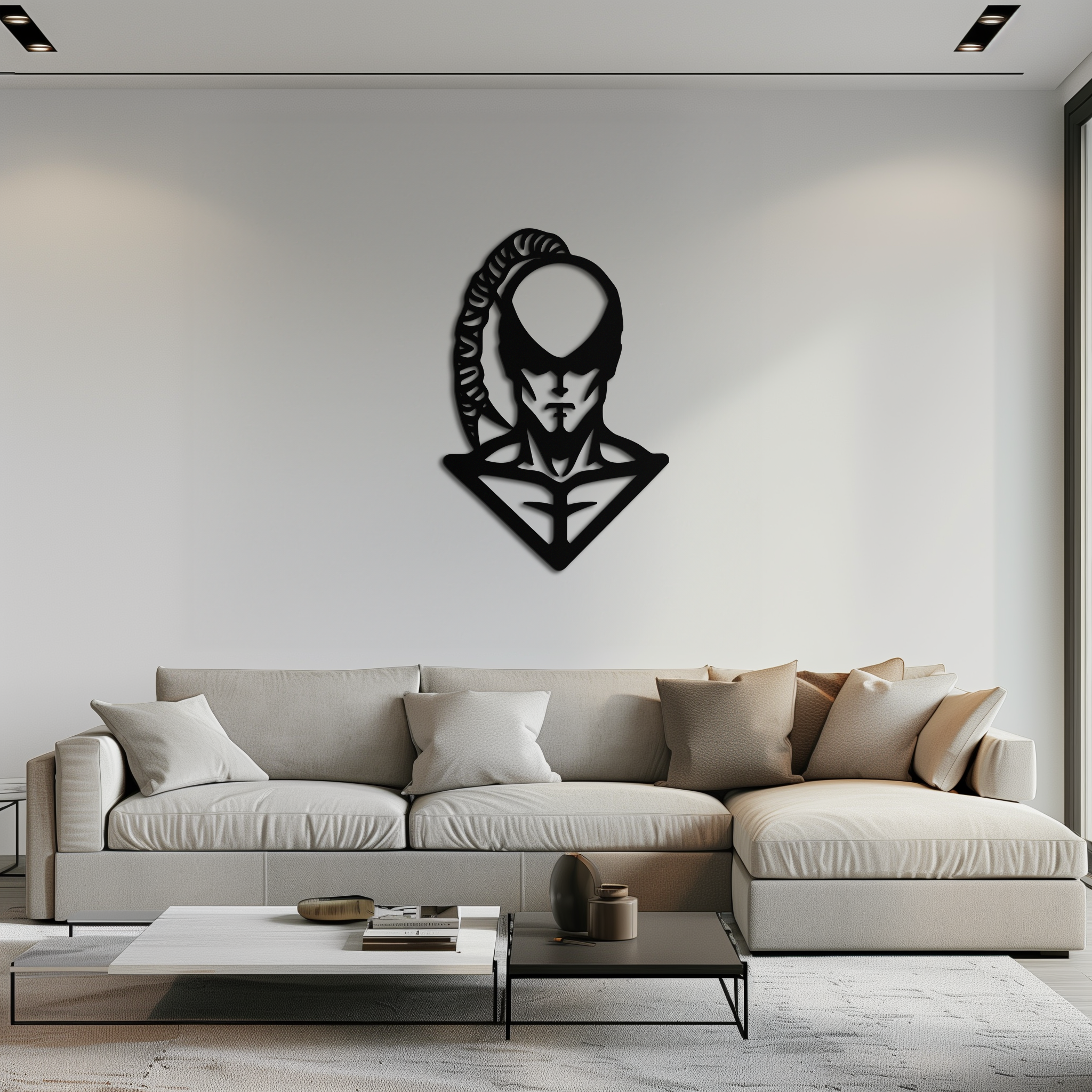 Metal Wall Art Lee Sin Minimalist Contemporary Gaming Design