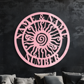 Personalized Sun Spiral Metal Wall Art – Custom Name & Number Outdoor Decor - KAFGP129