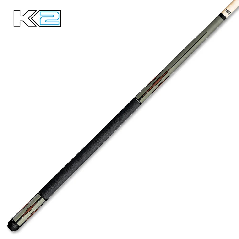K2 KL193 Cue With Floating Cocobolo/Black Point Design & Leather Lore Wrap