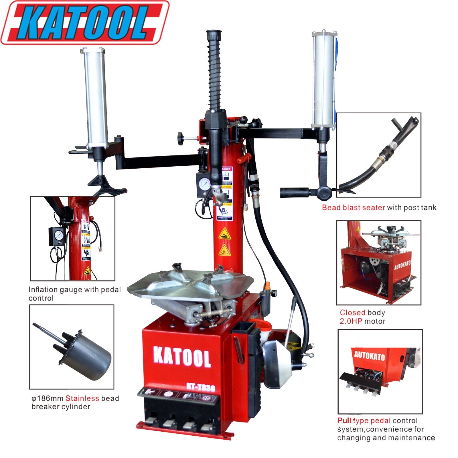 Katool KT-T830 Tire Changer & KT-B760 Wheel Balancer Combo