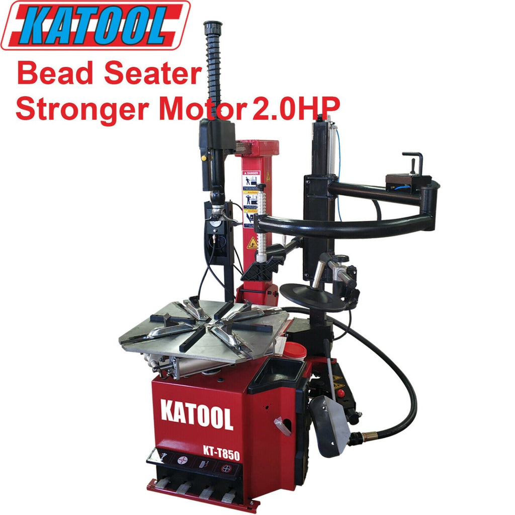Katool KT-T850 Tilt Back Tire Changer w/ Bead Blaster, Max 28" Rim Clamping