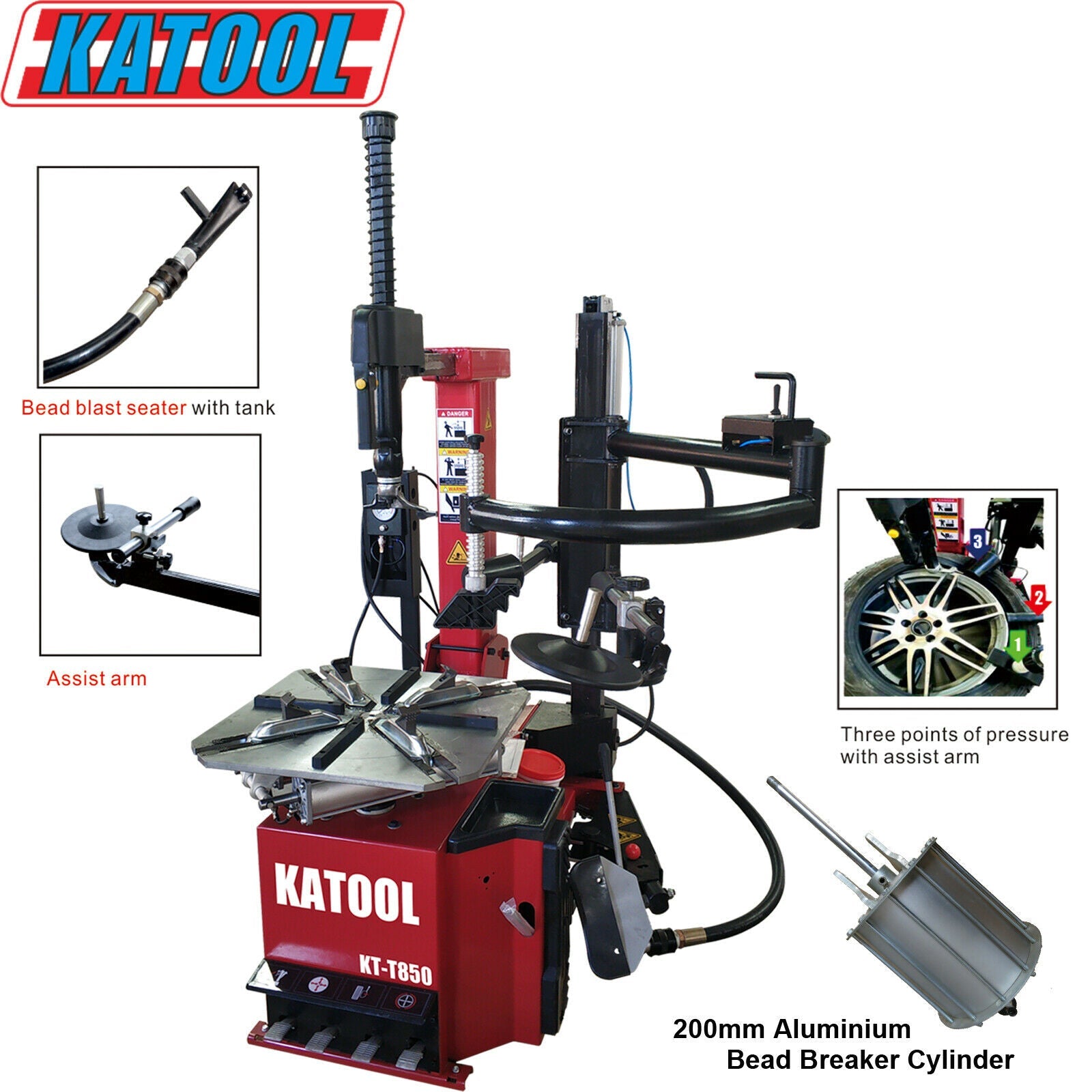 Katool KT-T850 Tire Changer & KT-B760 Wheel Balancer Combo
