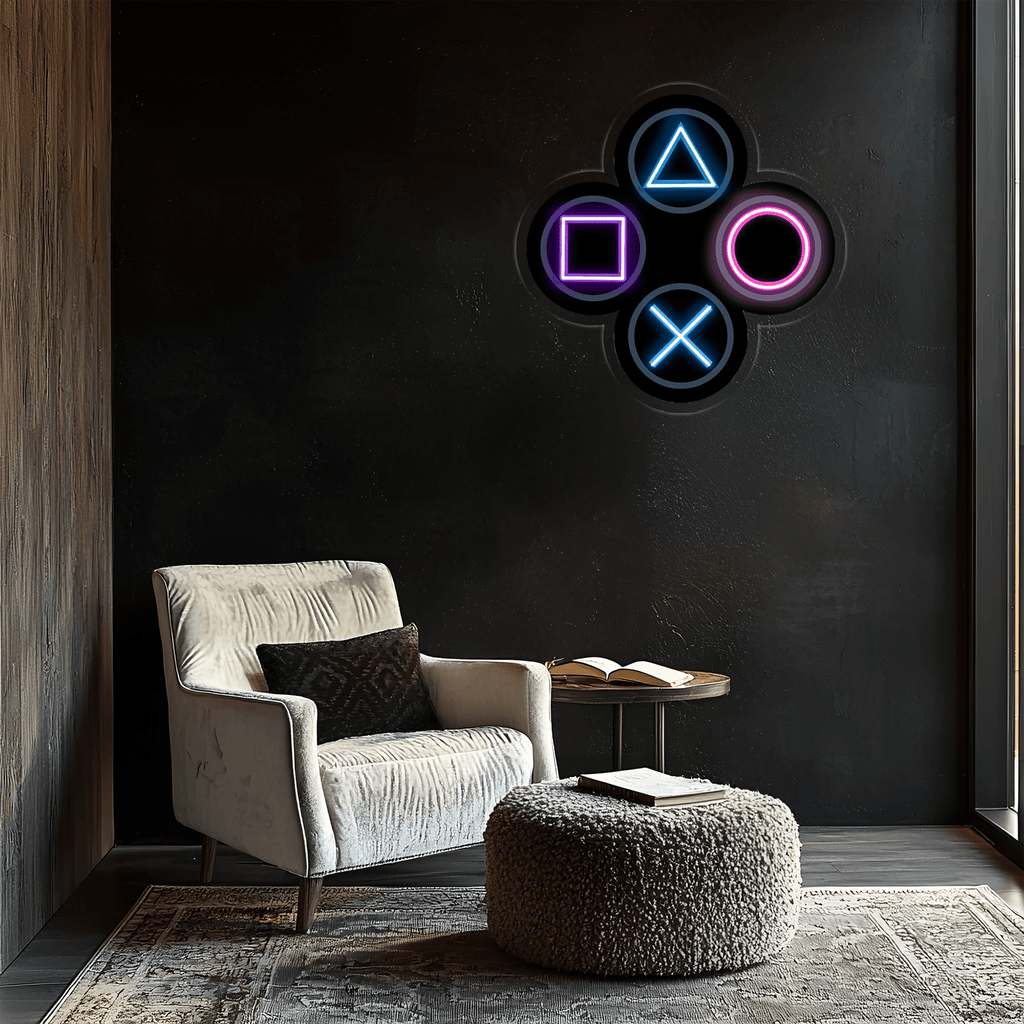 Gamer LED Neon Sign with Clear Acrylic Backing - Handcrafted Gaming Wall Decor