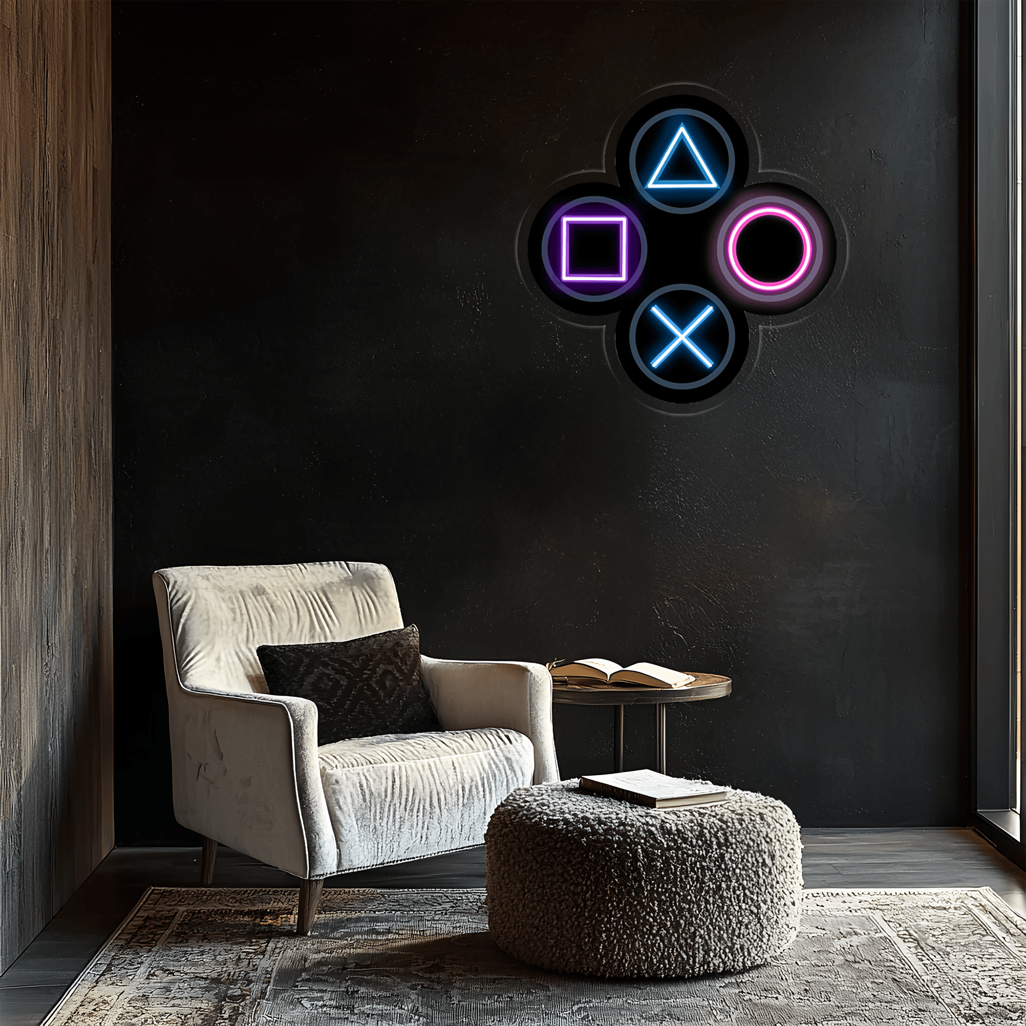 Gamer LED Neon Sign with Clear Acrylic Backing - Handcrafted Gaming Wall Decor