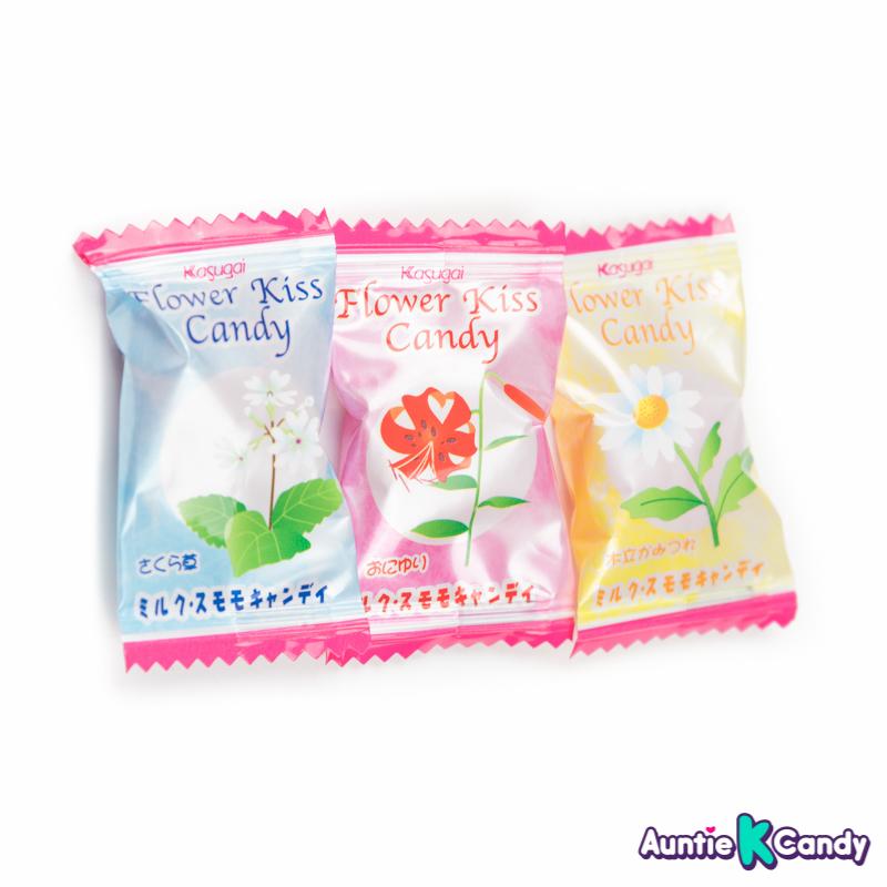 Kasugai Flower Kiss Plum Flavored Milk Hard Candy Japan