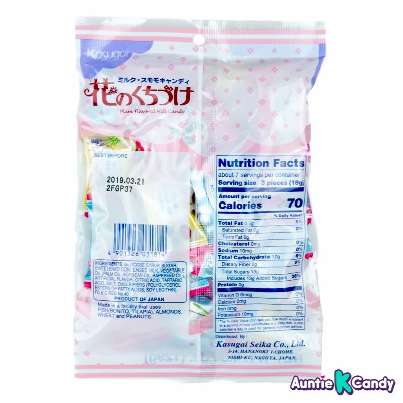 Kasugai Flower Kiss Plum Flavored Milk Hard Candy Japan