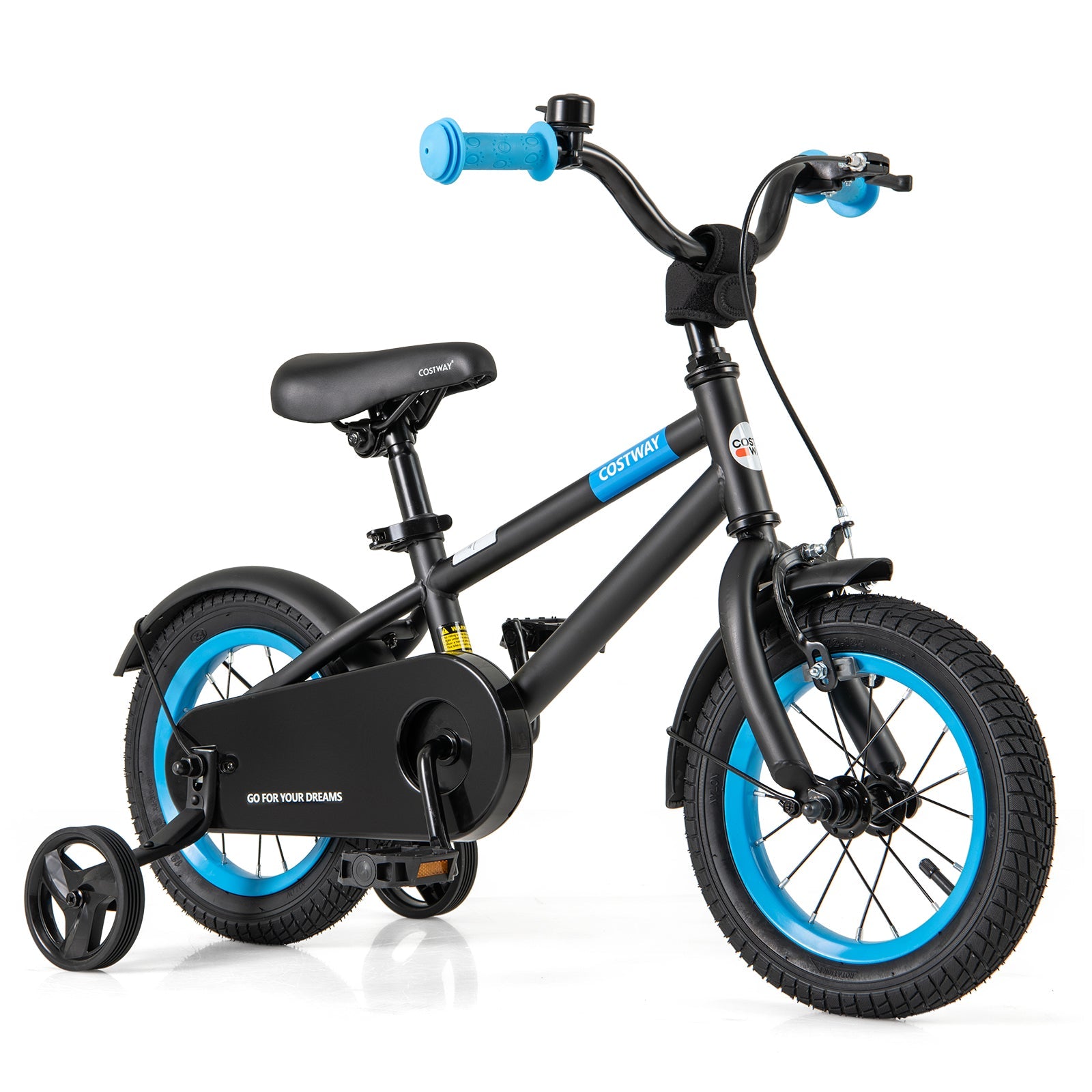Kids Bike with Adjustable Handlebar and Saddle Black