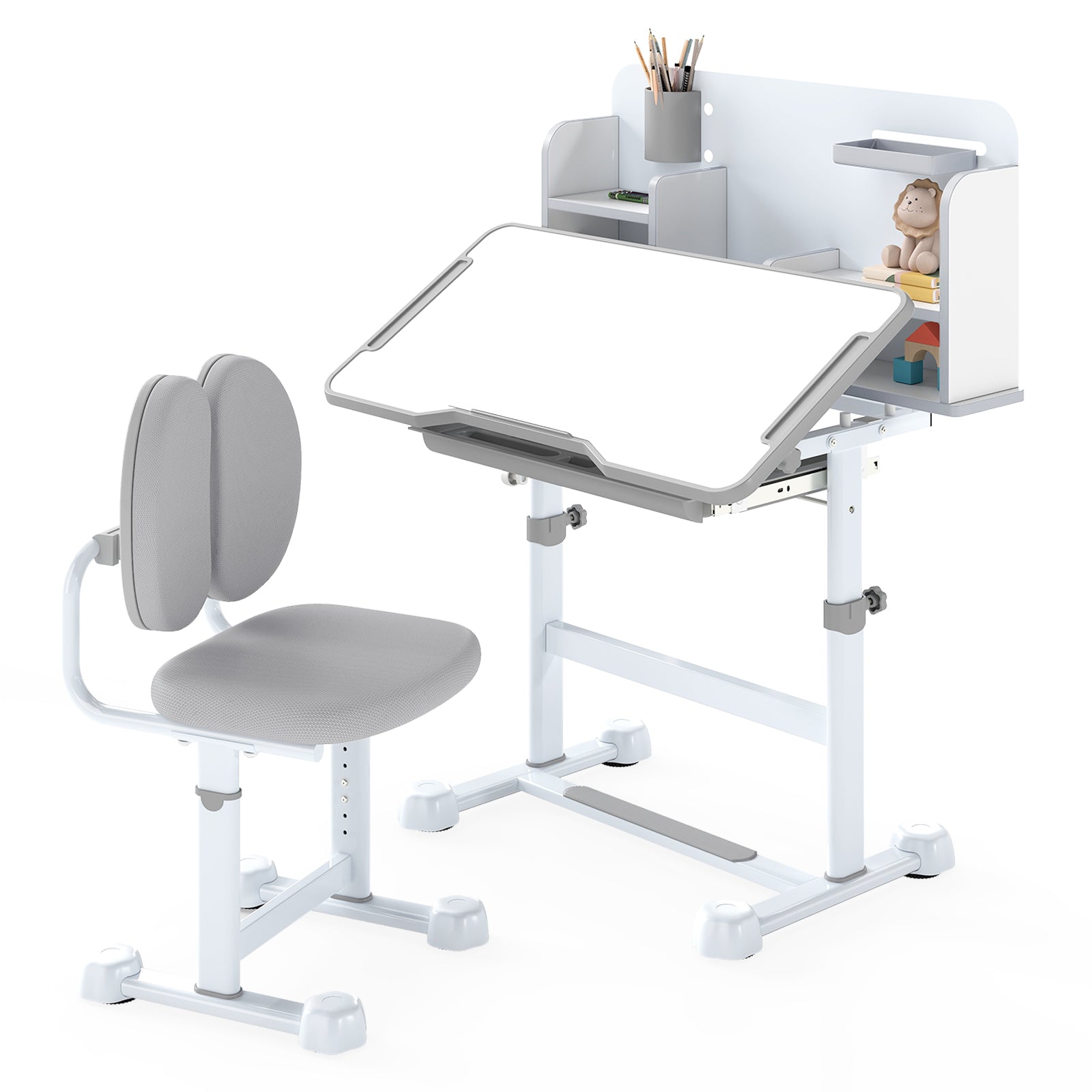 Kid's Study Desk and with Tilt Desktop and Pen Holder