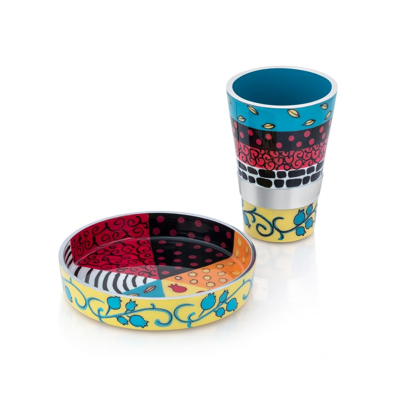 Hand Painted Kiddush Wine Cup - Premium Touch Series