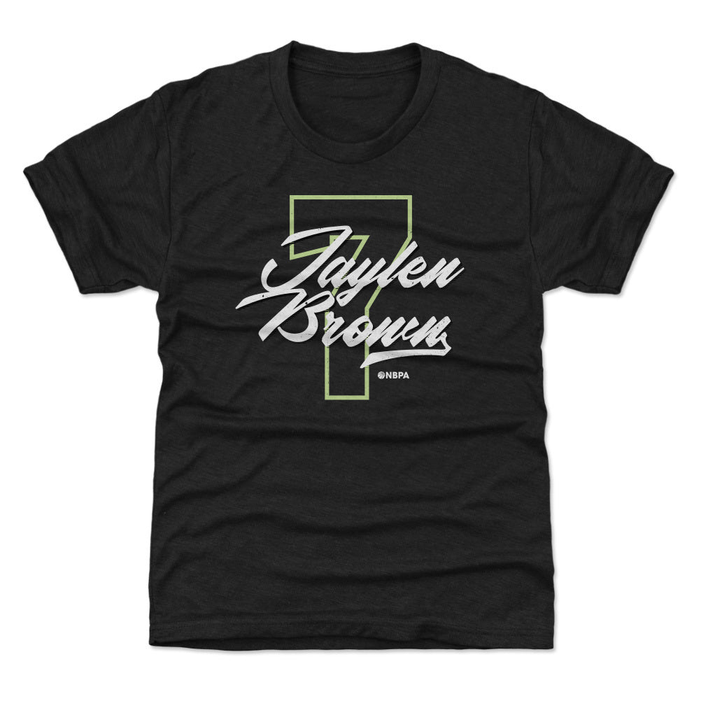 Jaylen Brown Boston Number Script WHT