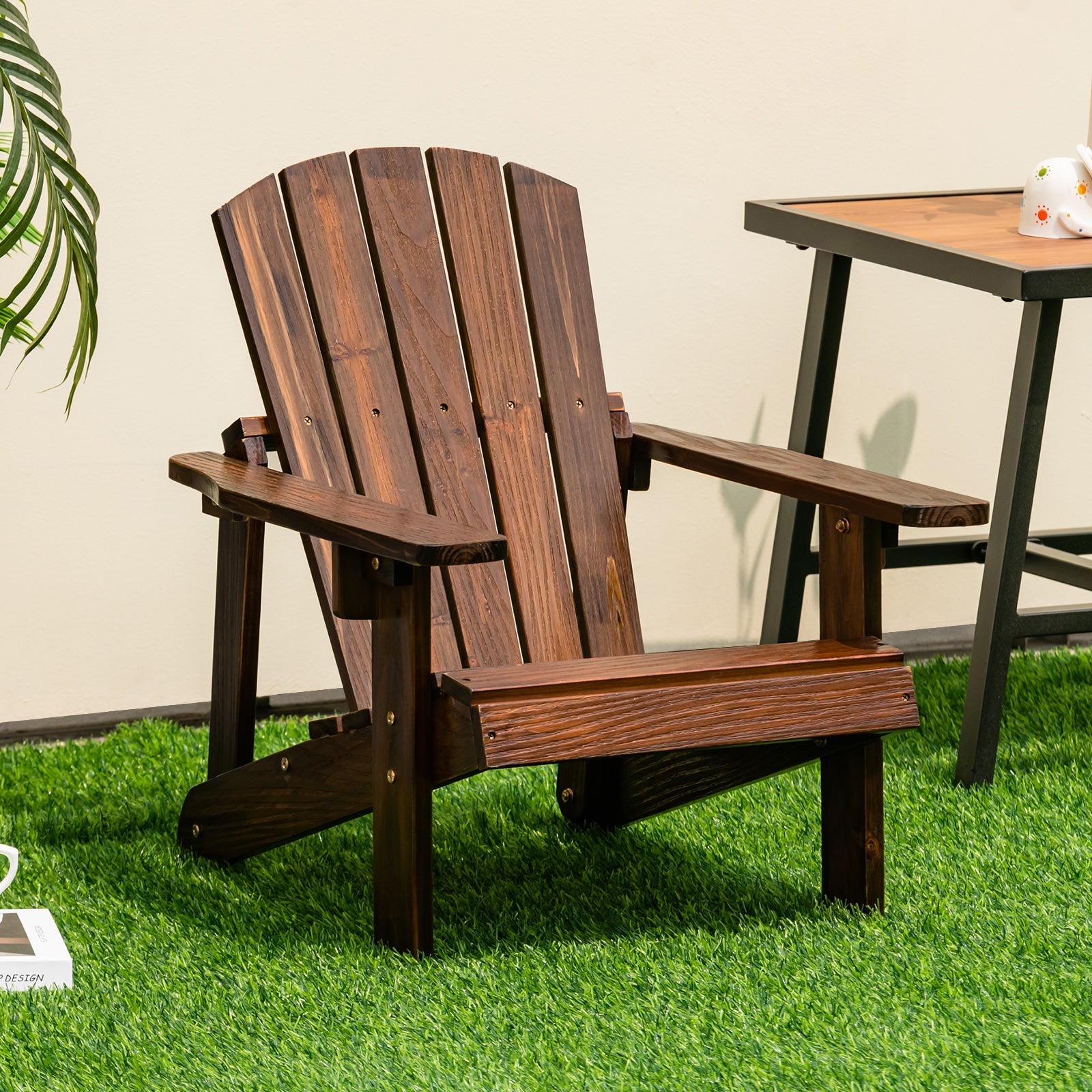 Kid's Adirondack Chair with High Backrest and Arm Rest