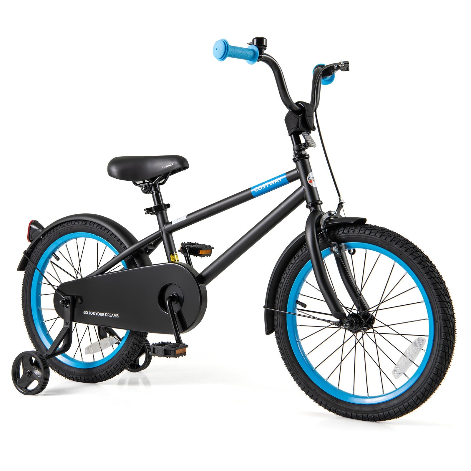 Kids Bike with Adjustable Handlebar and Saddle Black