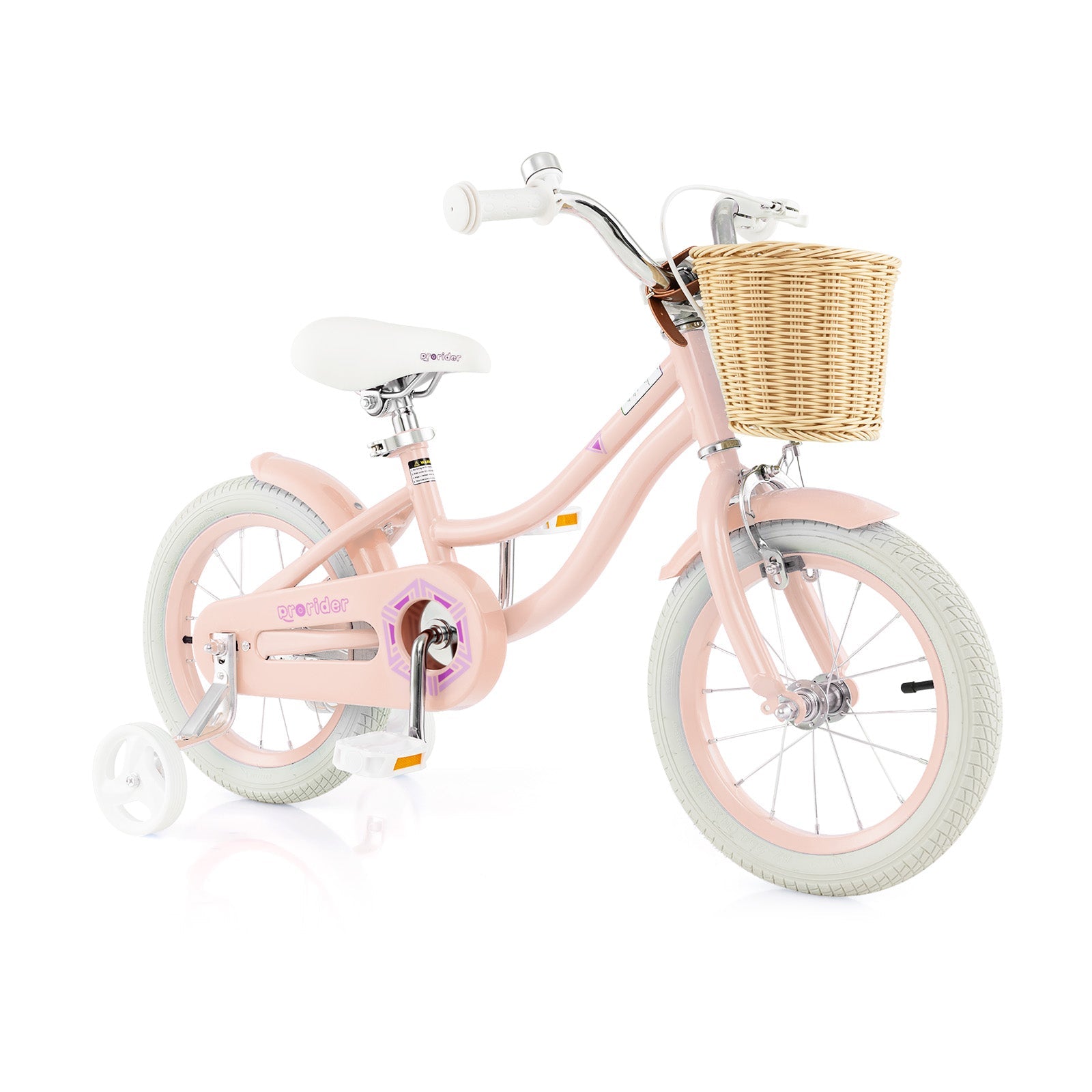 14-Inch Kids Bike with Training Wheels and Adjustable Handlebar Seat