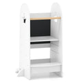 Kids Kitchen Tower Adjustable with Chalkboard and Safety Rail
