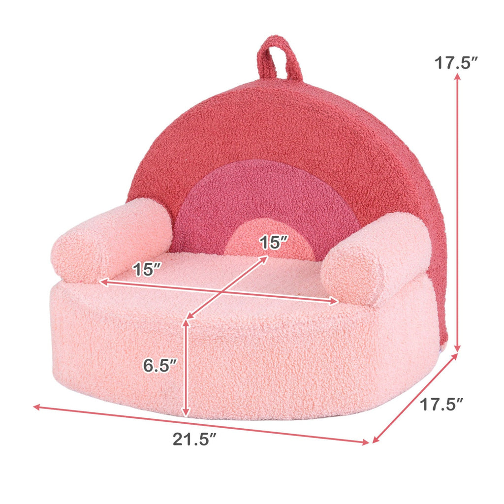 Kids Sofa Toddler Foam Couch with Soft Fleece Fabric Cover