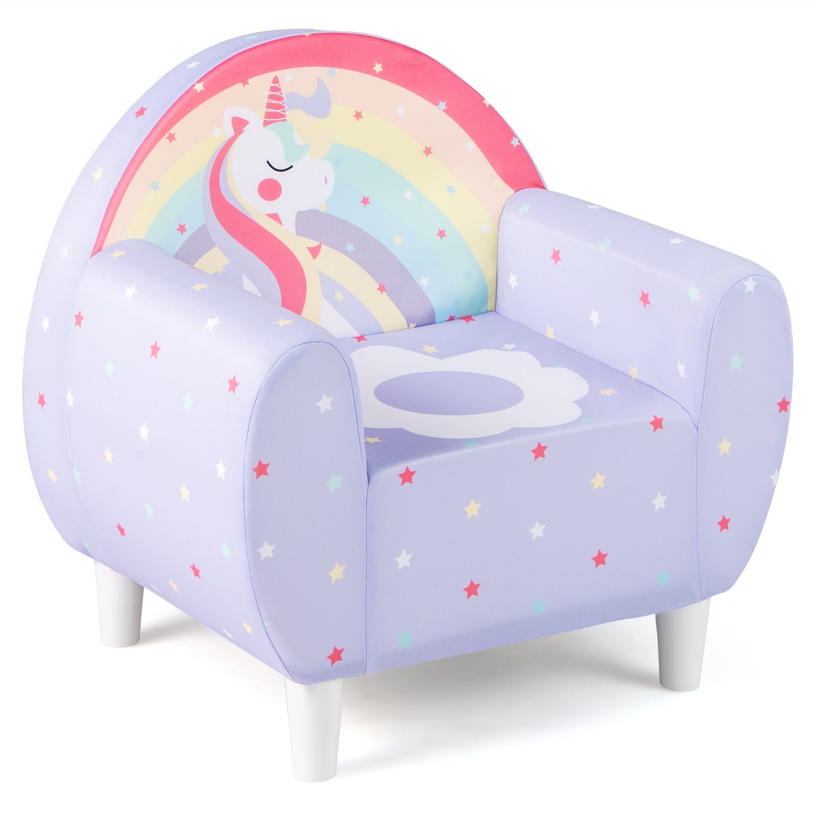 Kids Sofa with Breathable Spandex Fabric and High-density Sponge Filling for Boys and Girls