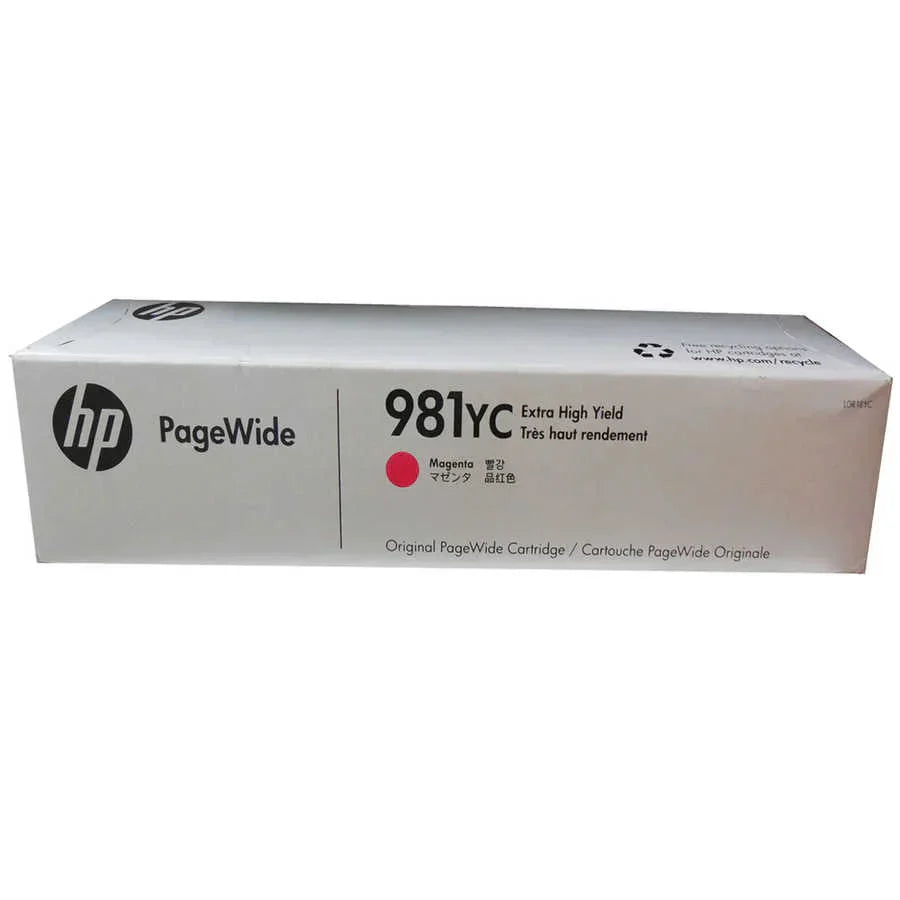 New, Pre-Owned - HP 981YC Extra High Yield Magenta PageWide Ink Cartridge, L0R18YC