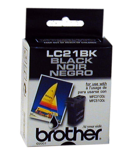New, Pre-Owned - New, Pre-Owned - Brother LC21 Innobella Standard Yield Black Ink Cartridge, LC21BK