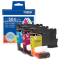 New, Pre-Owned - Brother LC504XL High Yield Multi-Color (CMY) Ink Cartridge,3-Pack
