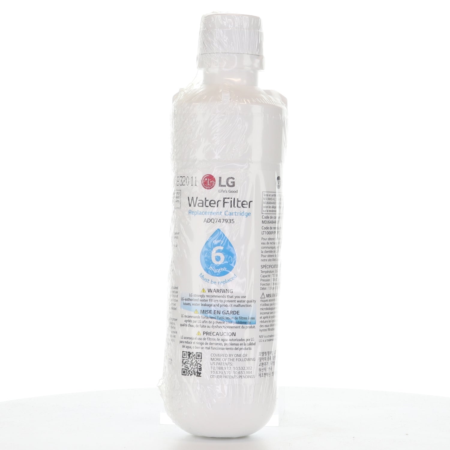 LG LT1000P / ADQ747935 Refrigerator Water Filter Replacement Cartridge - AGF80300704