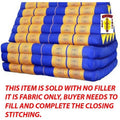Blue, Orange Triangle Pillow and 3 Pads with NO FILLER
