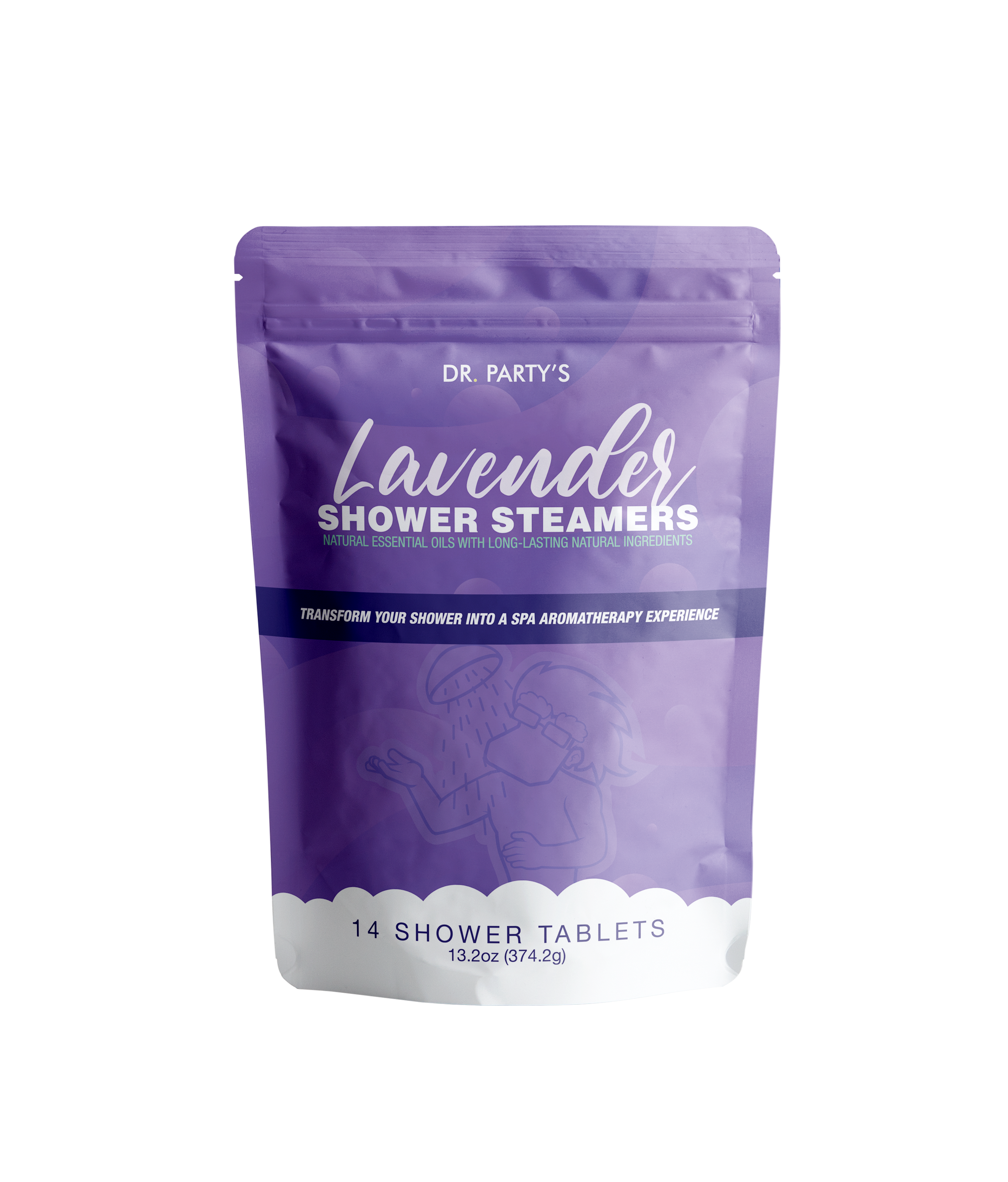 Lavender Scented Shower Steamers - Aromatherapy Shower Bombs, Board Certified Dermatologist Approved, Pack of 14