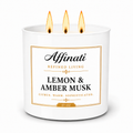 Lemon & Amber Musk 3-Wick Candle