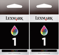 New, Pre-Owned - Lexmark # 1 Color (18C0948) Ink Cartridge, 2-Pack