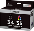 New, Pre-Owned - Lexmark #34/#35 Ink Cartridges, 18C0535 Combo Pack