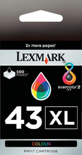 New, Pre-Owned - Lexmark 43XL (18Y0143) Color High Yield OEM New, Pre-Owned - Ink Cartridge
