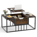 Lift Top Coffee Table Modern Center Table with Hidden Storage Compartment