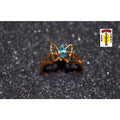 Light Blue Butterfly Ring