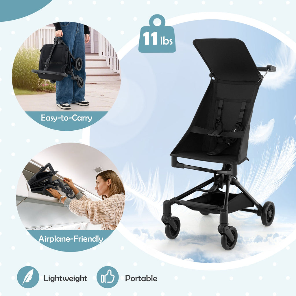 Lightweight Baby Stroller Compact and Airplane-Friendly Travel Stroller