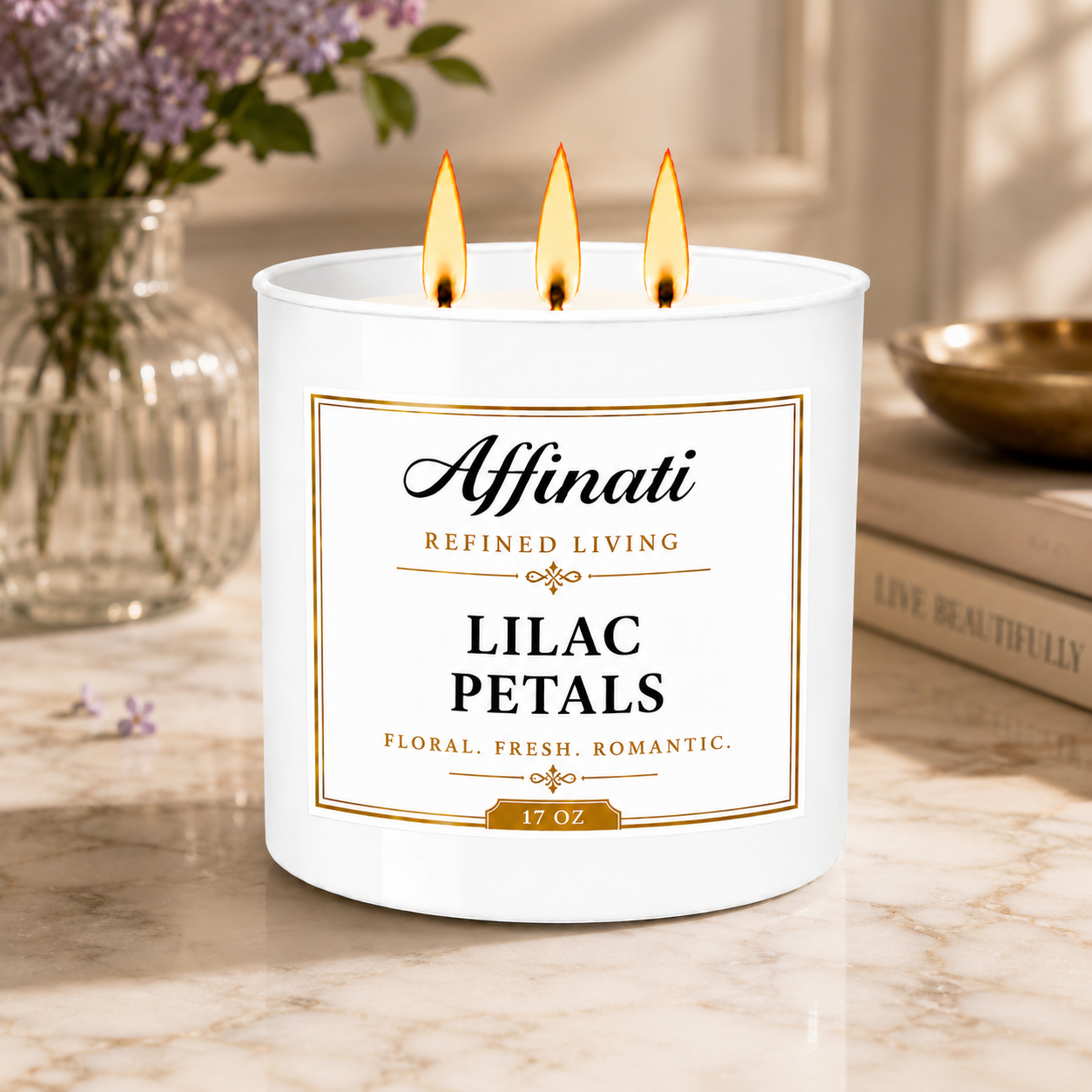Lilac Petals 3-Wick Candle