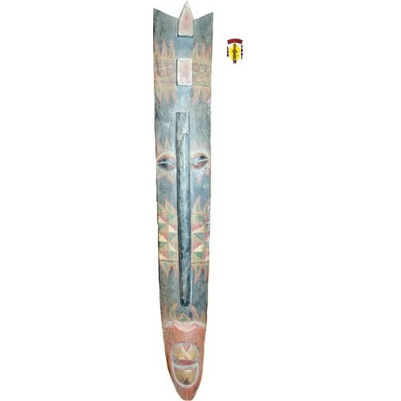 Long Face Tiki Hanging Mask