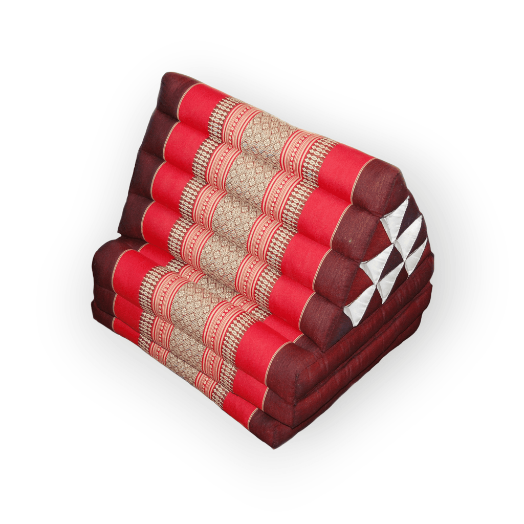 Triangle Pillow Kapok Filled with 3 Fold Out Mats Product of Thailand