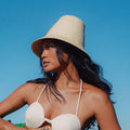 The Margo Palm Straw Hat In Beige