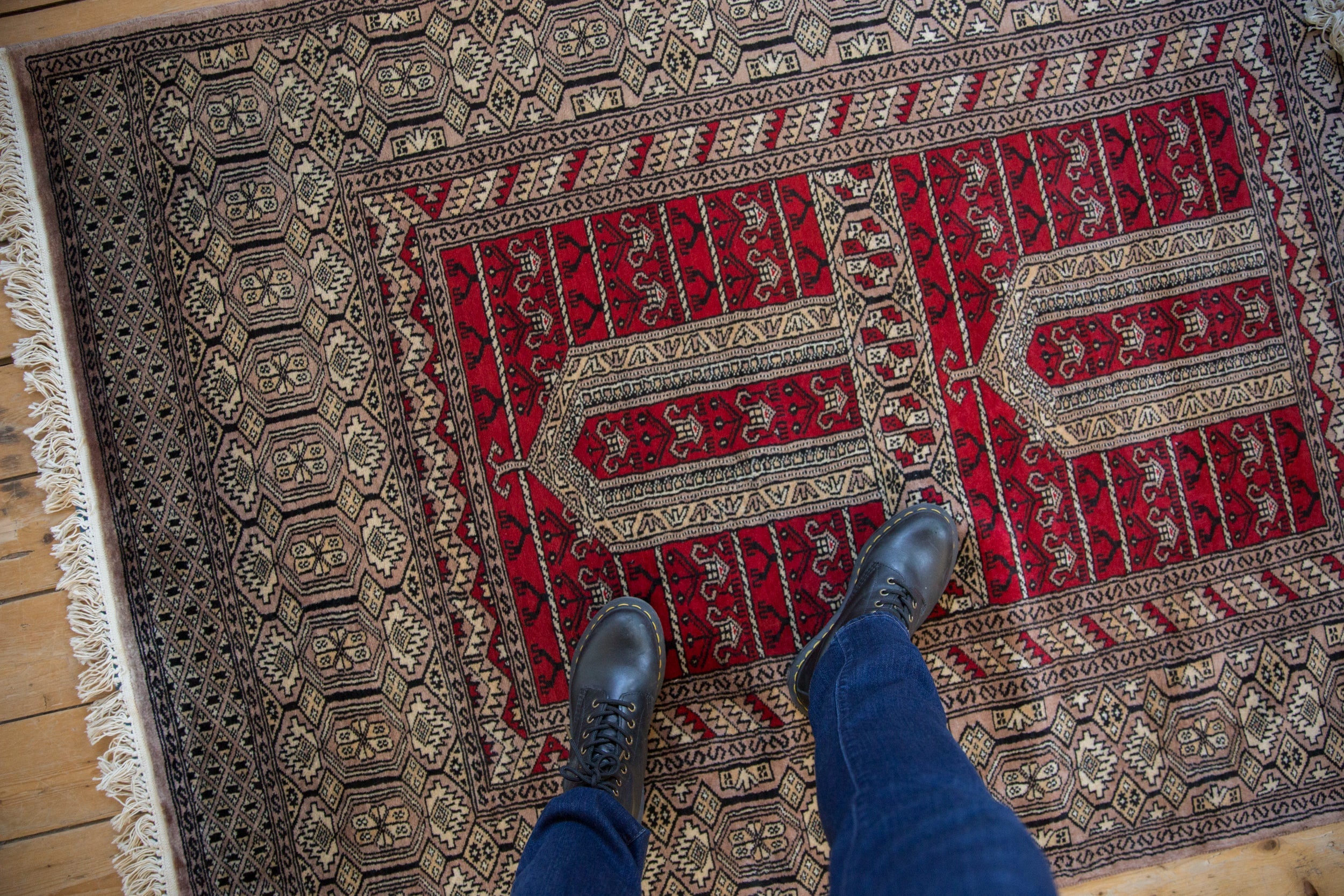 4x6 Vintage Fine Pakistani Turkmen Design Rug