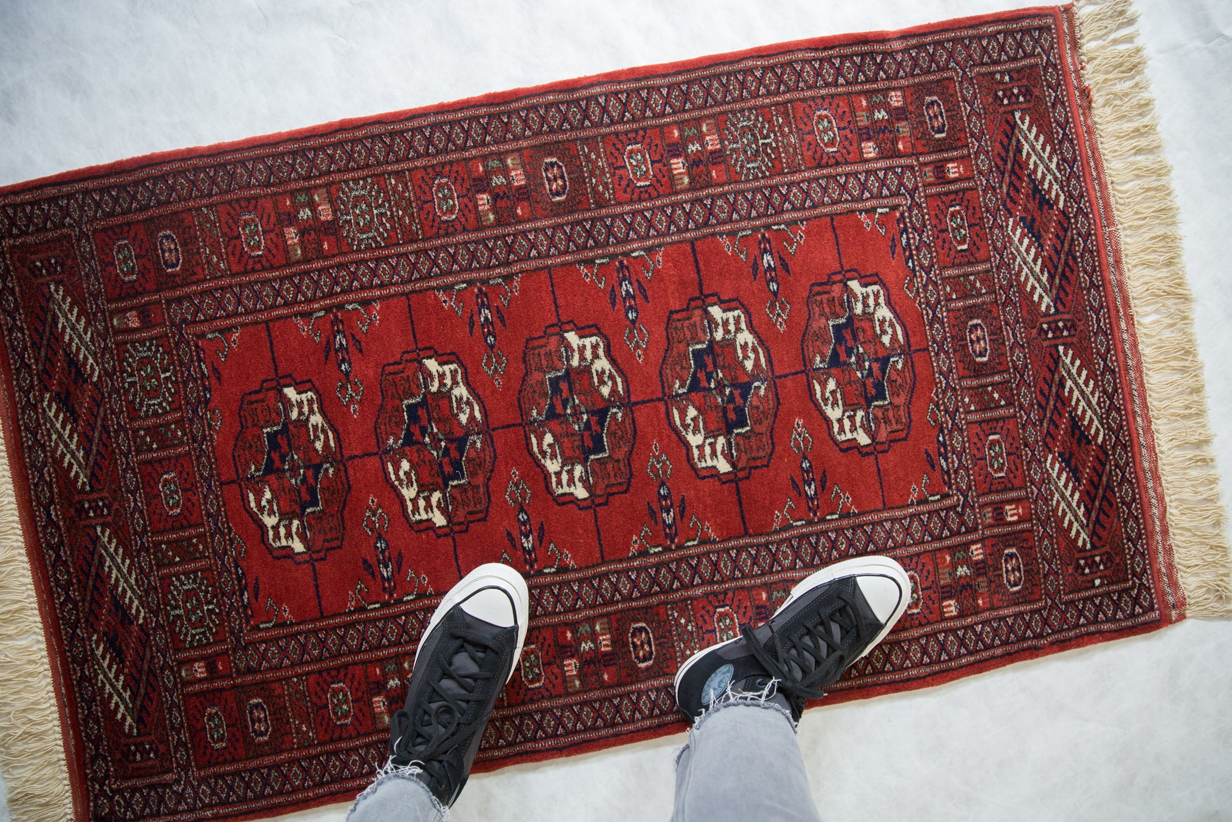 2.5x4 Vintage Fine Bokhara Rug Runner