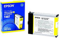 New, Pre-Owned - Epson T487 Standard Yield Yellow Inkjet Cartridge, T487011